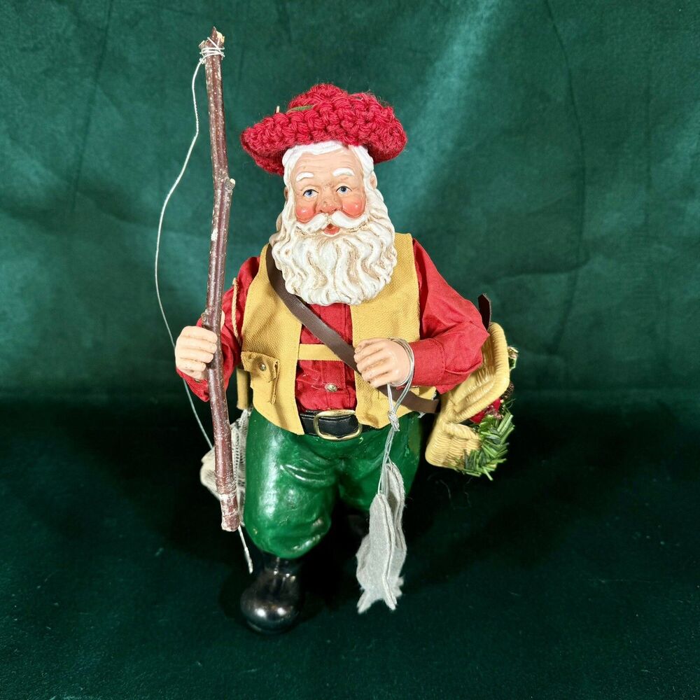 Midwest Importers Fisherman Santa Claus Figurine refurbished